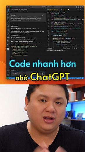 Cài ChatGPT vào VS code để lập trình nhanh lẹ hơn #lamchuai2023 #chatgpt #openAI #learnontiktok #fyp #laptrinh #viral #xuhuong #prompt #marketing #content #ebookchatgpt #reels #mmo #makemoneyonline #ainews2023 #socialmedia #kiemtienyoutube #AI #artificialintelligence #trituenhanhtao #midjourney #dalle2 #descript #english #learnenglish #kiemtien #ielts #youtube | Làm chủ AI