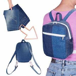 31K views · 389 reactions | Blugii vechi i-am transformat ușor într-un rucsac drăguț! | Miarti - Idei creative | Facebook