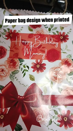 Paper bag when printed #printing #diy #paperbag | Craft Lab