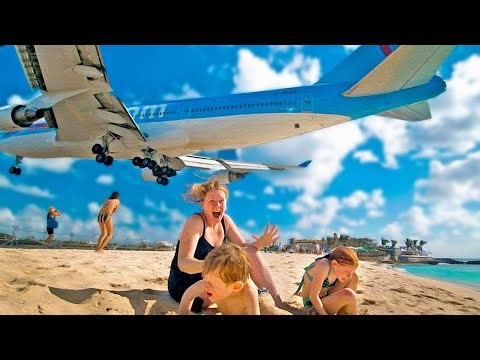 Insane Low Landings Blowing People Away & Jet Blast at Maho Beach | Rendition Media