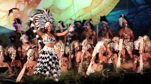 Dance at the Tapati festival Easter Island, Rapa Nui