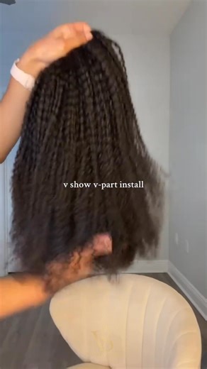 V Part Wig Quickweave朗拾 Hair:V Part Afro Curly 20inch wig 혿홢 홤홧...