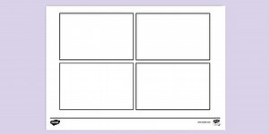 Rectangle in Quarters Colouring Sheet