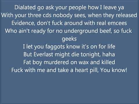 D12 - Quitter (Lyrics on screen) [Everlast Diss][HD]