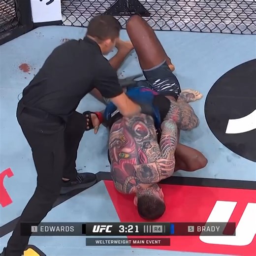 😱😱😱 Sean Brady submits Leon Edwards in the fourth! #UFCLondon | UFC