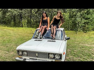 CRUSH CAR || Two beautiful girls crush and break a car with high heels