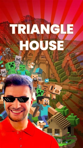 triangilar house in minecraft in 30 min🙀 OMG 🔥🔥 #Min#memes #minecraft #minecraftmemes | SB737