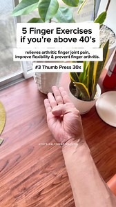 136K views · 1.4K reactions | ️ 5 Finger Exercises for Healthier Hands. Just a few minutes of these 5 simple finger exercises can help relieve arthritic joint pain, improve flexibility, and reduce morning stiffness. Gentle, regular movement keeps your joints nourished, maintains range of motion, and helps protect your hands from stiffness and arthritis over time. #PhysicalTherapy | Physical Therapy Session | Facebook