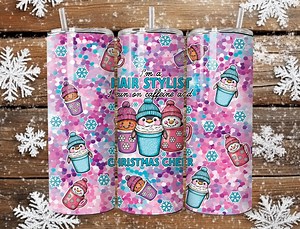 Hair Stylist Christmas Tumbler Wrap PNG | Cute Hot Cocoa and Coffee Winter Design, Sublimation Digital Download - Etsy