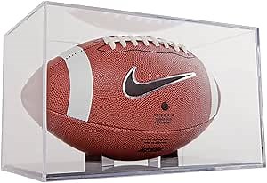 Grandstand Football Display Case with Black Stand