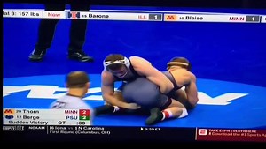 2.2K views · 30 reactions | #20thSeed ~ Tommy Thorn of Minnesota Wrestling Defeats fellow Minnesota Native #12thSeed ~ Brady Berge of Penn State Nittany Lion Wrestling in Overtime ‼️  祿‍♂️ | Obsessed About NCAA Wrestling | Facebook