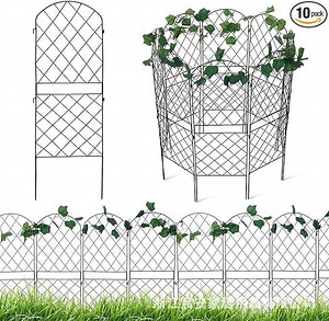 [Hot Item] No Dig Rustproof Arched Metal Wire Fencing Border Animal Barrier Flower Edging for Landscape Patio Yard Decor