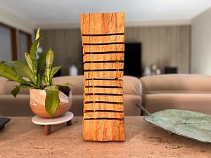 Handcrafted Log Lamp: Rustic Wooden Table Lamp With Smart LED - Etsy