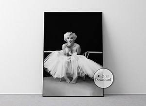 Vintage Marilyn Monroe Ballerina Print – Old Hollywood Glamour Black and White Digital Download, Movie Poster Wall Art, Marilyn Monroe Gifts - Etsy