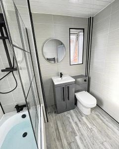 [Hot Item] Cutline Tile Effect Best Quality PVC Shower Bathroom Wall Ceiling Cladding Panel