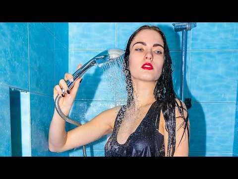 LARINA GETTING WET IN HER CLOTHES IN THE POOL AND UNDER THE SHOWER [WETLOOKER ID: ms-5194-larina3]