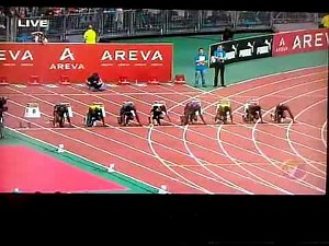 Usain Bolt, Asafa Powell, Yohan Blake - Paris - Diamond League 100m - 9.84s win for Bolt