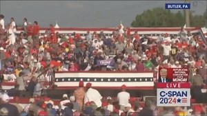 9.1K views | Donald Trump was escorted off the stage at his rally in Pennsylvania after possible gunshots were heard. Developing… | Leyna Nguyen | Facebook