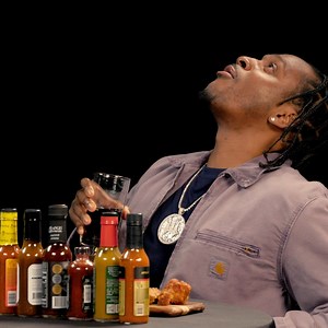36K views · 59 reactions | New Hot Ones alert! Pusha T is a 5x Grammy Award–nominated artist whose last record, Daytona, was up for Rap Album of the Year. Last month, he released his new single "Diet Coke," which hopefully means a new Pusha T album of the year contender is coming soon  ...but how is he with spicy food? Watch the full episode now: https://youtu.be/LIqpT0_ul8s  Sponsored by Atlanta #ad | First We Feast | Facebook