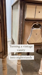 Anyone else love turning an old vanity in to nightstands? I find that vanities just don’t sell often in my area so they become nightstands. •••••#Furniture #VintageFurniture #Vintage #Antique #Transform #FurnitureDesign #FurnitureTransformation #Thrifting #DIYFurniture #PaintedFurniture #ModernFurniture #upcylcedfurniture #utah #smallbusiness #bosslady | Shabby Chic Flips By Angelina