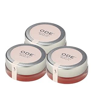 Lip Balm: Kiss of Blush (3-pack) by ODE Olive Oil Beauty, Organic EVOO, California Made, Luxurious Lip balm