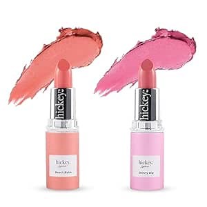 Amazon.com: Hickey Lipstick Beach Babe and Skinny Dip Organic Long Lasting Lipstick Refills, Perfect Pink and Coral Colors, Set of 2