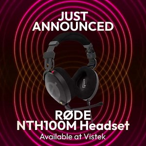 The #RODE NTH-100M is a professional over-ear headset offeromg both high-quality audio capture and monitoring for broadcast & media productions, content creation, streaming & gaming, and business applications. It features a broadcast-grade microphone that delivers natural voice reproduction and is positioned for optimal plosive rejection with any head shape, ensuring crystal-clear communication in any environment. | Vistek | Facebook
