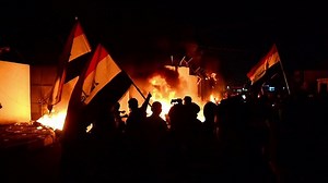 Huge fire rages as Iraqi protesters torch the Iranian consulate