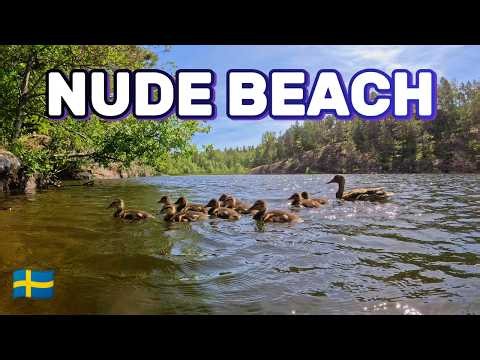 NUDE Beach and Duckies in the Lake 🇸🇪