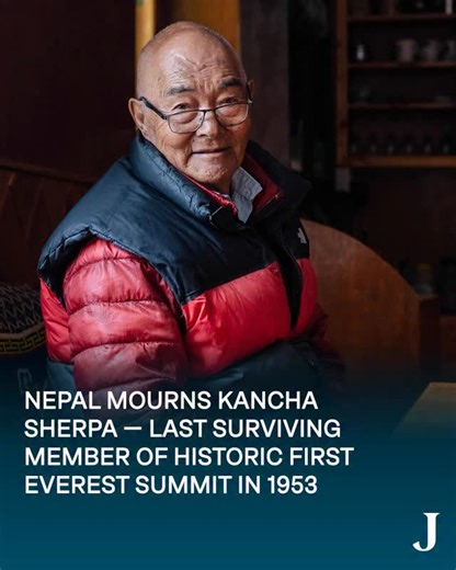 Edmund Hillary and Tenzing Norgay were the first to summit Everest. But these pioneering climbers had support, too — including Kancha Sherpa. Kancha Sherpa died on Thursday at 92. He was part of the group that helped carry over 60 pounds of gear and ropes for the 1953 summit of Everest, or Chomolungma as locals called it before it was called Sagarmatha. He was born in 1933 in Namche, Nepal and struggled to find a job as a young man. He even went to Darjeeling, India in 1952 for work. When he fin