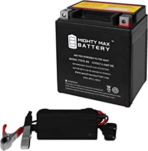 Mighty Max Battery YTX7L-BS Replacement Battery for BikeMaster HTX7L-BS + 12V 1Amp Charger