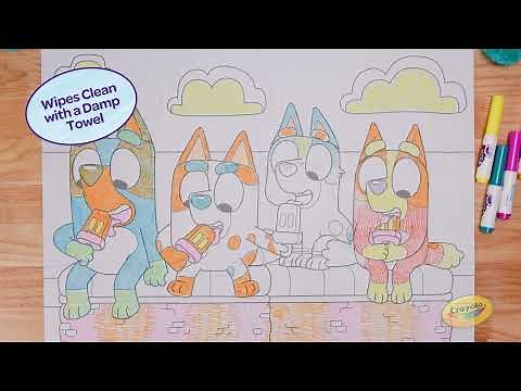Crayola Color & Erase Bluey Puzzle Set