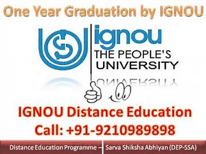 One Year Courses by IGNOU Distance Education BA MBA MCA BBA MA B ED
