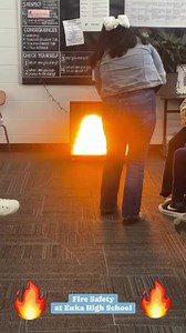 Thank you to the Enka-Candler Fire & Rescue Dept., Inc. for coming out to Enka High School to teach the students about fire safety! Our students had an amazing time taking part in the hands-on fire extinguisher demonstration! ##ctemonth #BCS #WeAreBCS #BCSadvantage #the828 #828isGreat #WNC #AVLtoday #Asheville#AVL #AshevilleMoms #PublicSchoolProud #NCPublicSchools #EveryonelsWelcome #inspiringgreaterheights #ourkidsrock | Buncombe County Schools