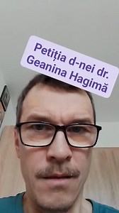 PETIȚIA Doamnei DR.Geanina Hagimă către C.M.R. - Colegiului Medicilor din România ●DISTRIBUIȚI● Postarea la obiect a d-nei dr. aici: https://www.facebook.com/share/p/15zRgica8A/ Iar aici este emisiunea de ieri a d-nei dr. Geanina HAGIMĂ cu dna dr. Ana MIHALCEA. Pentru punctele necesare d-nei dr Geanina Hagimă sper că C.M.R.-ul este pe recepție. (CMR - Colegiul Medicilor din România ) #CMR #cmr #ColegiulMedicilordinRomânia (Emisiunea este în limba engleză și sper ca cei de la CMR să cunoască limb