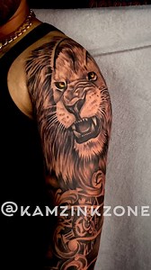 329K views · 454 shares | 3-D lion tattoo with rose this time. Every...