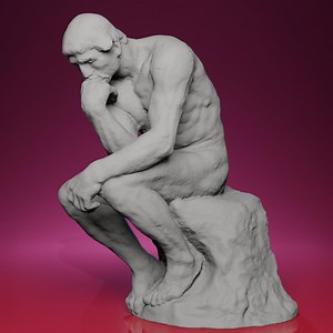 3D Printed the Thinker Sculpture – Inspired by Decorative Arts Museum Plaster Cast, Rodin-style Statue, Intellectual Decor - Etsy
