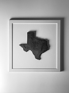 Handmade 3D Topographical State Map Art: Framed Cement Wall Decor - Etsy