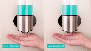 AIKE Single Pump Automatic Liquid Soap Dispenser Wall Mount IPX7 Waterproof 17fl.oz. Polished Stainless Steel