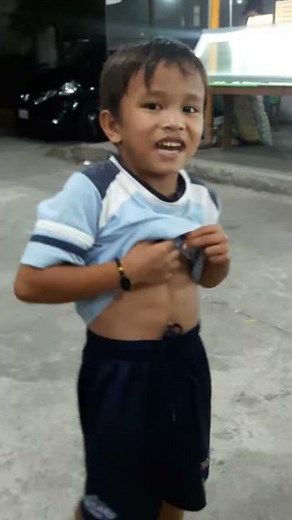 5 year old boy with abs!