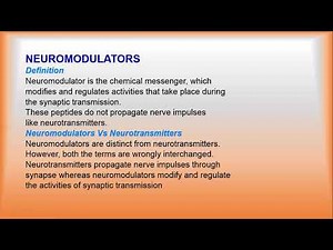 Neuromodulator, what is Neuromodulation