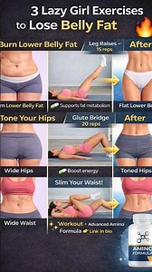 3 Lazy Girl Exercises to Lose Belly Fat 🔥