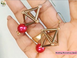 12K views · 584 reactions | How to Make Bugle Beads Bridal Earrings | Wedding Decoration Ideas | Facebook