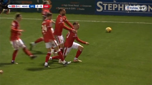 ☝️ Our first goal of 2024, taken expertly by George Maris #Stags 🟡🔵 | Mansfield Town Football Club