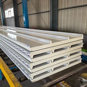 [Hot Item] 100mm Insulated Metal PIR Wall PU Roof Panel Poliuretan Polyurethane Sandwich Panel Cold Room Panels