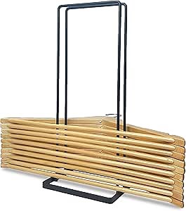 Hanger Organizer Stacker, Hanger Storage Organizer for Closet Laundry Room, Carbon Steel Black Clothes Hanger Storage Rack for Adult or Child