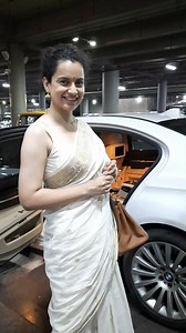 2.2M views · 10K reactions | Kangana Ranut drapped in a beautiful saree was spotted at Mumbai Airport earlier today Kangana Ranaut #KanganaRanaut | KoiMoi.com | Facebook