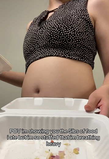 i cannot BREATHE… #heavybreathing #atetoomuch #eating #fyp #bloatedstomach