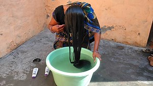 Very Deep dunk hair #reels #longhair #hairwashing | Kavita Devi