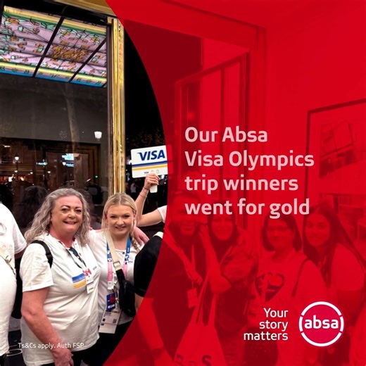 🇫🇷 From touring Paris to sampling tasty French cuisine 🥖 and even meeting South African 4x100 relay hero Akani Simbine, our Absa Visa Olympics winners wrote a story to remember at the 2024 Olympic Games. Sign up for free Absa Rewards. #YourStoryMatters | Absa South Africa